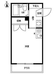 ジプソフィラ板橋本町 ワンルームの間取図画像
