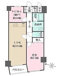 ダイヤハイツ自由が丘 1SLDKの間取図画像