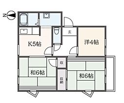 メゾン・ハナミズキ 2階3Kの間取り