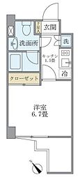 KDXレジデンス門前仲町 1Kの間取図画像