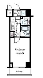 ルーブル清澄白河弐番館 1Kの間取図画像