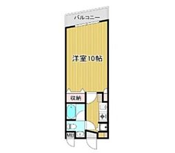 OAKVILLAHAKATARESIDENCE 1Kの間取図画像