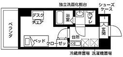 フレンシアエール町田 ワンルームの間取図画像