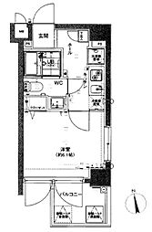 Colors Minowa 4階1Kの間取り