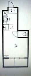 桜台OMマンション 1階ワンルームの間取り