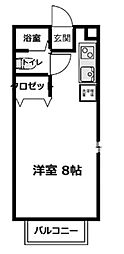 アーバンオアシスK&Y ワンルームの間取図画像