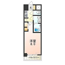 JR阪和線 堺市駅 徒歩3分の賃貸マンション 13階1Kの間取り