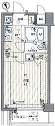 LUXURYアパートメント品川シーサイド 1Kの間取図画像