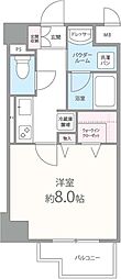 エムエスビル 1Kの間取図画像