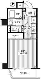 カスタリア初台 1Kの間取図画像