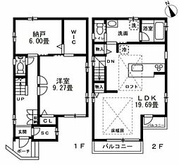 品川区大井7丁目戸建 1SLDKの間取り
