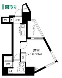 Le-lion東向島 1Kの間取図画像