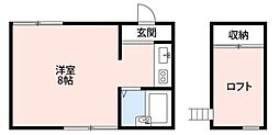 ONハウス 1Kの間取図画像
