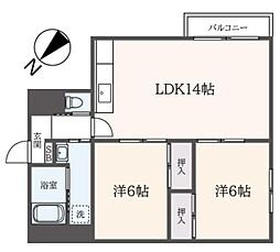 間取図画像 2LDK