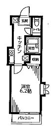 西武新宿線 井荻駅 徒歩5分の賃貸アパート 2階1Kの間取り