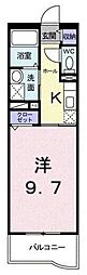 ドゥーメゾン 1Kの間取図画像