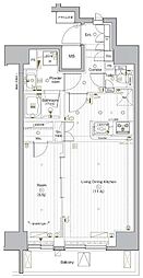 PREMIUMCUBEG後楽園 1LDKの間取図画像