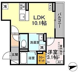 D Paina Egawa I 1LDKの間取図画像