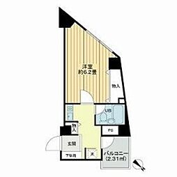 サンピア赤羽 4階1Kの間取り