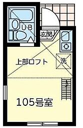 アルデア イシワタ ワンルームの間取図画像