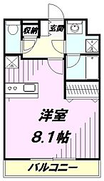 グランプリモ ワンルームの間取図画像