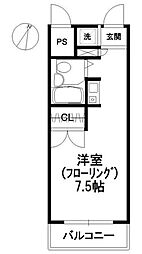 ファインコート北戸田 ワンルームの間取図画像