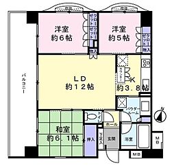 ヴォルテックス志木アイオン 3LDKの間取図画像