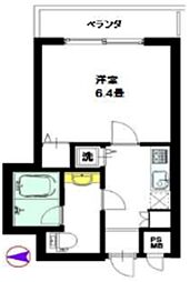 エクセリア大山 1Kの間取図画像