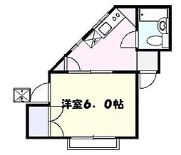 メイデン高津 1Kの間取図画像