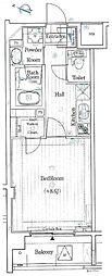ガリシア新宿WEST 1Kの間取図画像