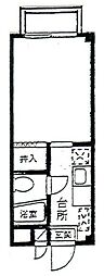 野村マンション 1Kの間取図画像