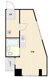 グラン池袋 2階ワンルームの間取り