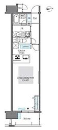 ロイヤルパークス西新井 1Kの間取図画像
