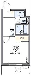 レオパレスオゥル 1Kの間取図画像