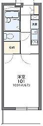 レオパレスメローフィールドK 1Kの間取図画像