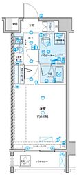 ジェノヴィア武蔵関公園スカイガーデン 1Kの間取図画像