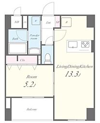 GRACE KR ASAKUSA 6階1LDKの間取り