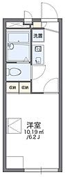 レオパレスFRONTIER 2階1Kの間取り