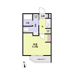 グランレジデンス 305 3階1Kの間取り