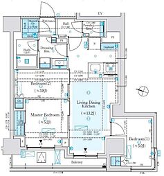 パークリュクス神田 10階3LDKの間取り