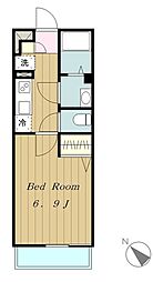 リブリ・コーポ・樹 1Kの間取図画像