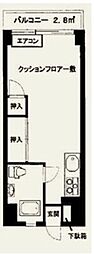 J.P.C恵比寿マンション ワンルームの間取図画像