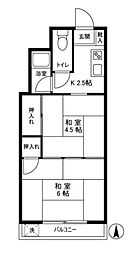 ベルコフレパート1 2Kの間取図画像