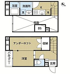 La・Venus 2階ワンルームの間取り