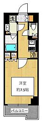 ルーブル西新井 1Kの間取図画像