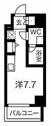 クラリッサ川崎ルーナ ワンルームの間取図画像