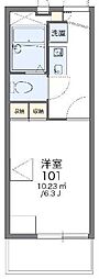 レオパレスブルースカイ 1Kの間取図画像
