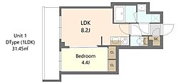 S-RESIDENCE高島平asolea 1LDKの間取図画像
