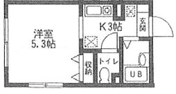 サントノーレ明大前 1階1Kの間取り