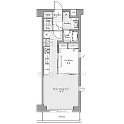 AIFLAT渋谷西原 1LDKの間取図画像